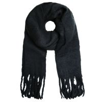 SELECTED | Sjaal franje zwart 1